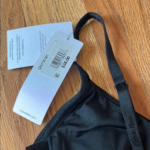 Calvin Klein Black Triangle Bralette - Picture 4 of 5